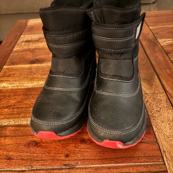 UGG Kids Black and Red Snow Boots